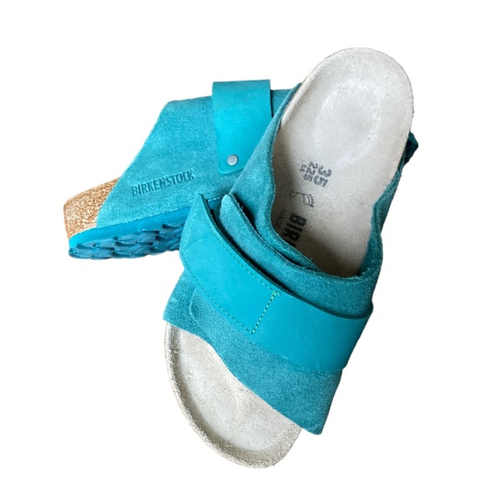 Birkenstock Koyoto Blue Nubuck/Suede Leather sandal Sz 35 (5) US